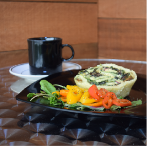 Mushroom and spinach quiche